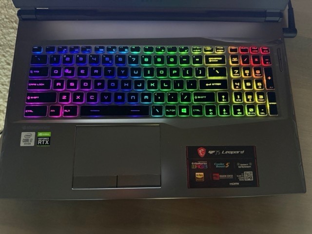 MSI GP75 10SFK-219 i7-10750H RTX 2070 64GB RAM 2TB SSD 240Hz Win11