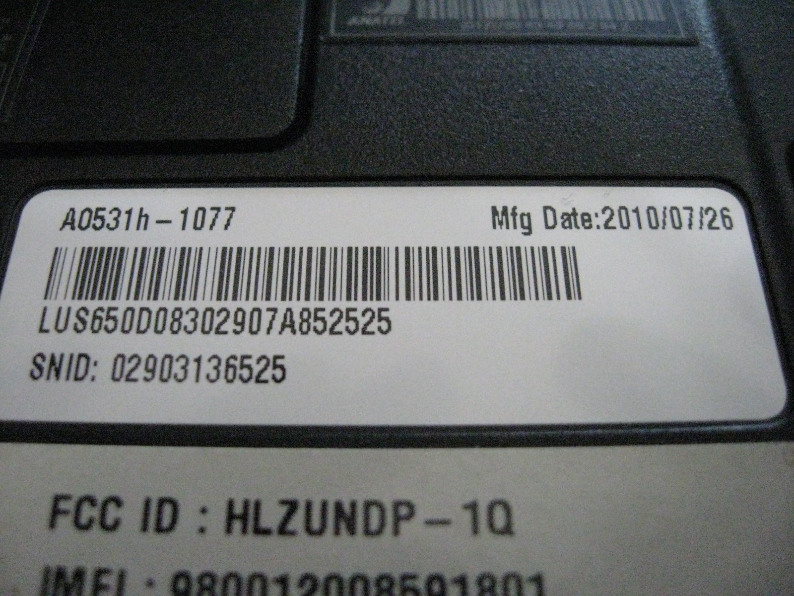 Acer Aspire One 531h Netbook Computer w/ AC Adapter