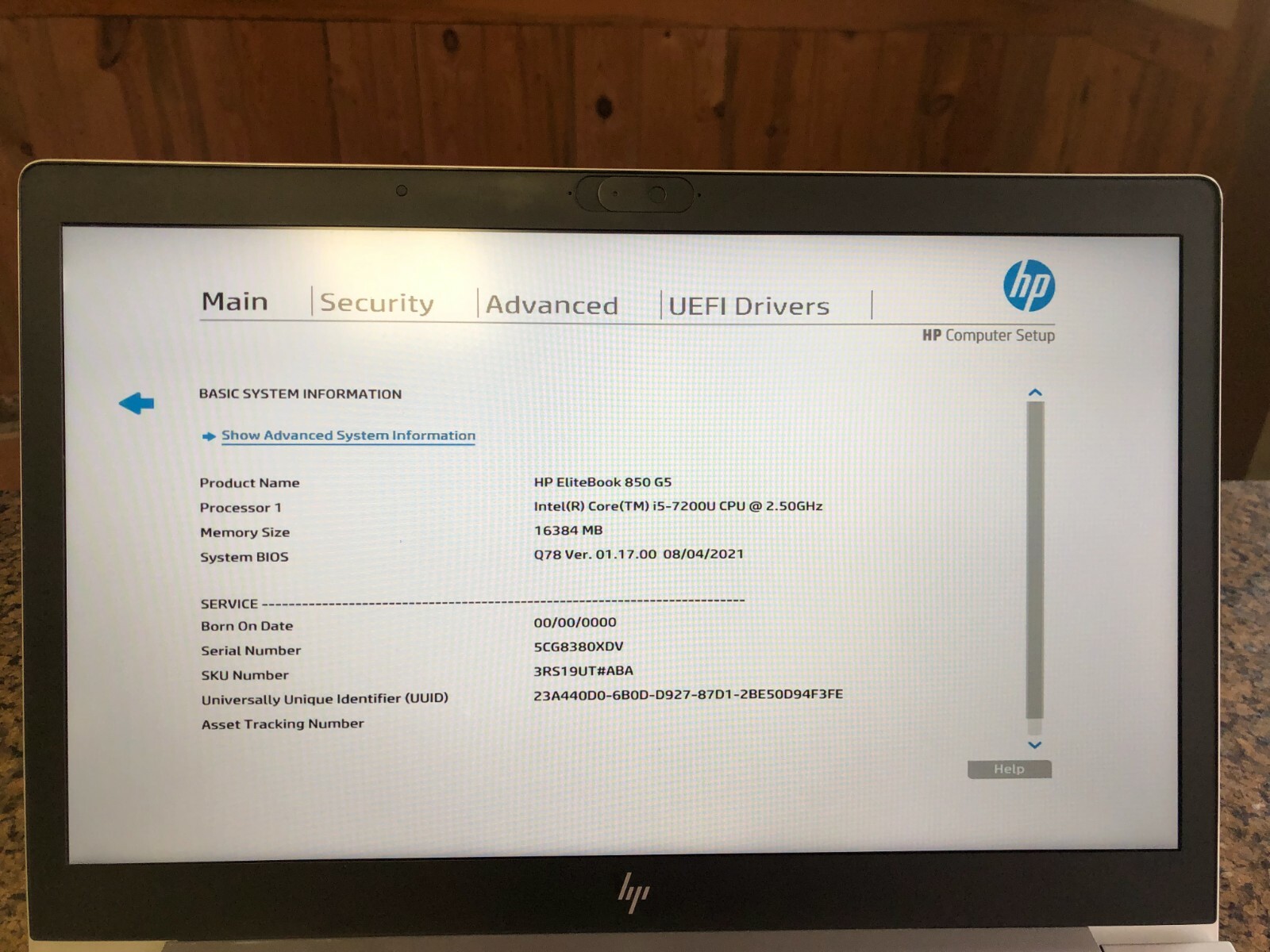 Hp EliteBook 850 G5 16GB RAM 500GB SSD Core i5 7th Gen Windows 10 Pro
