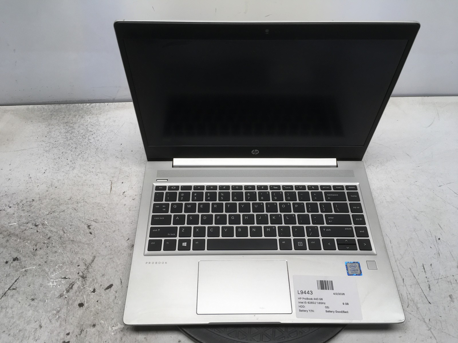 HP ProBook 440 G6 Intel i5-8265U 1.6GHz 8 GB NO HDD No Batt BIOS Locked