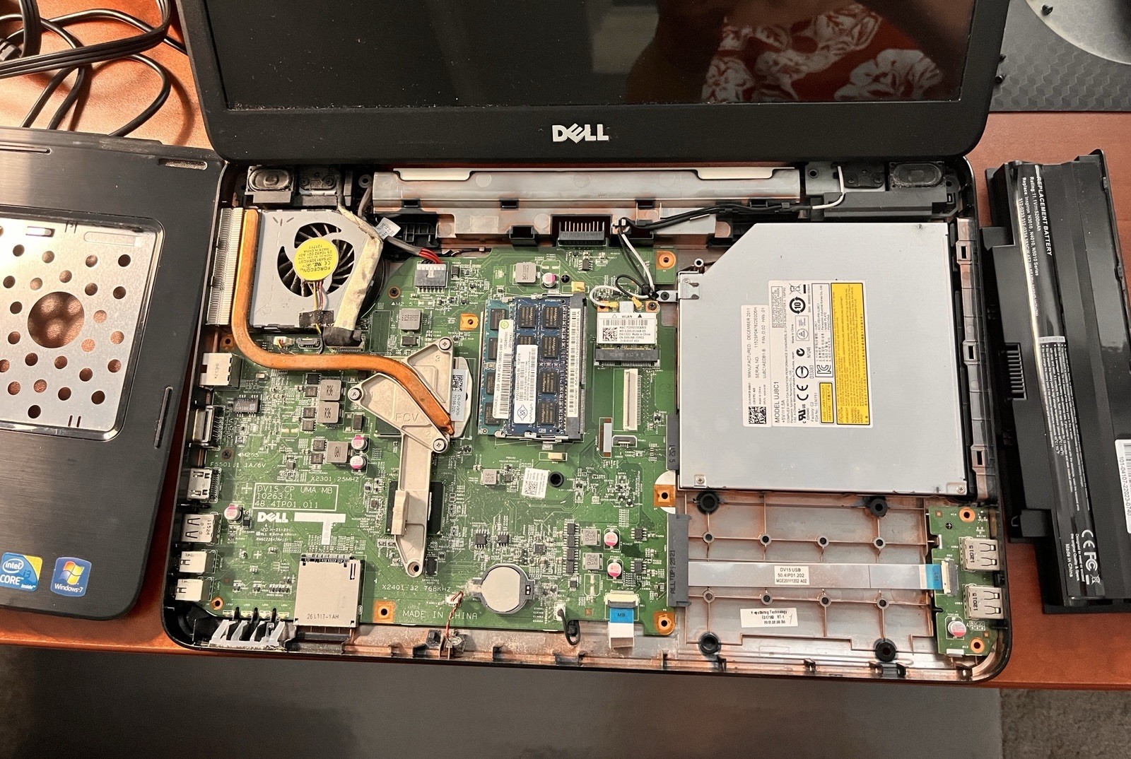 Dell Inspiron N5040 Laptop & Power Supply & Optical Mouse For Parts No HardDrive