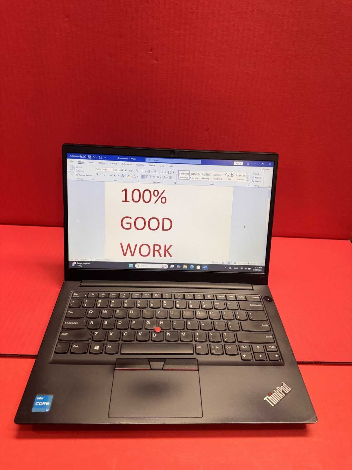 Lenovo Thinkpad E14 11th i3-1115G4-3.0GHz-8GB DDR4 256GB Windows Pro