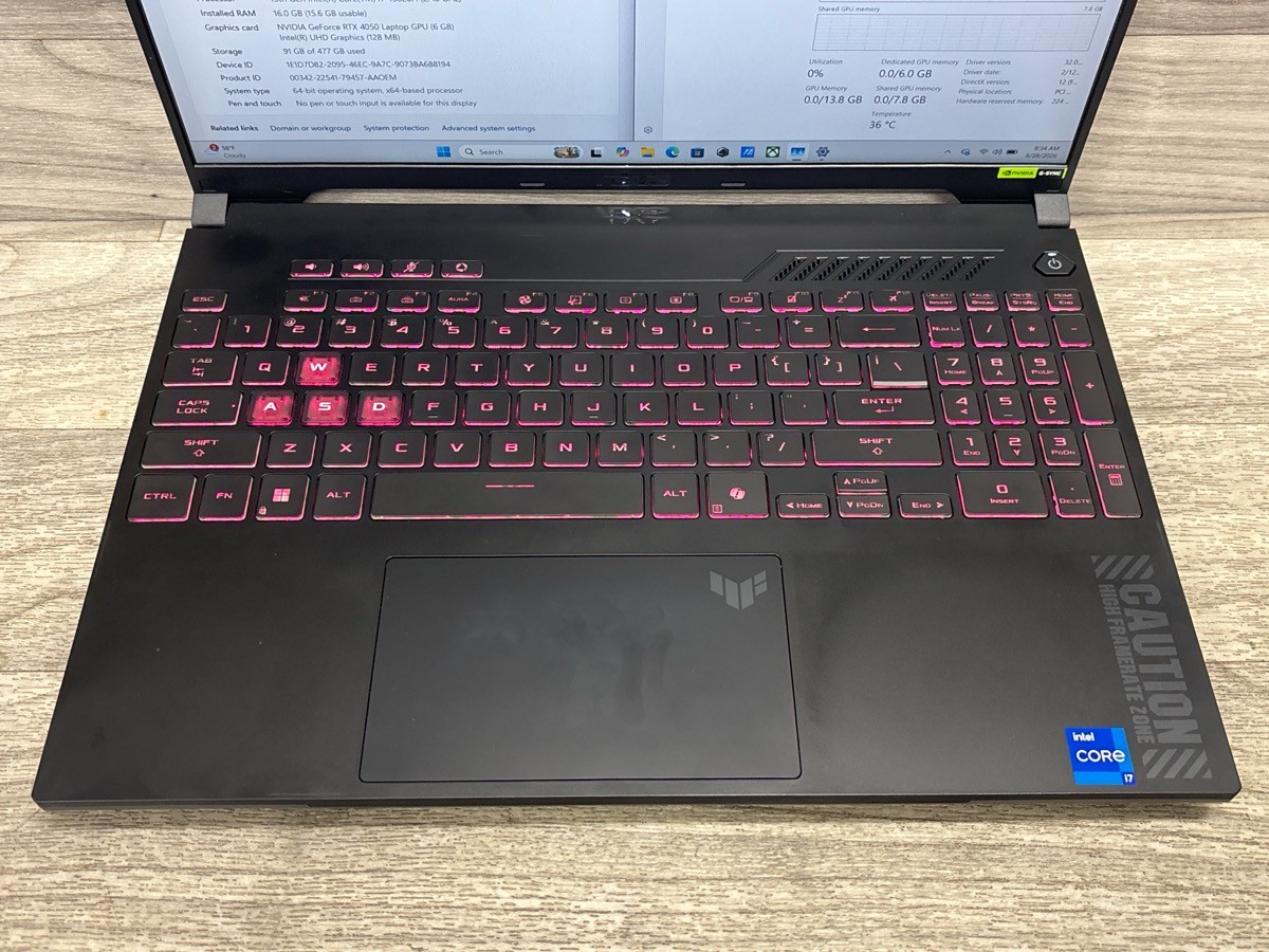 ASUS TUF Gaming F16 FX607VU-DS73 i7 RTX 4050 Laptop (A1D032607)