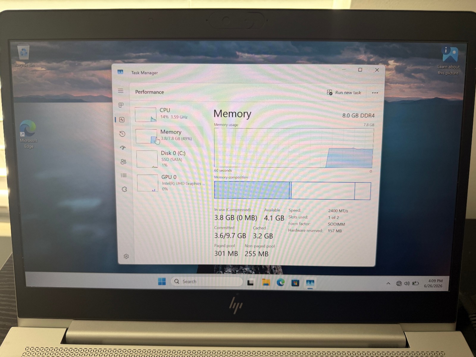 HP EliteBook 840 G5 14″ (256GB SSD, Intel Core i5-8350U, 1.7GHz, 8GB RAM) Laptop