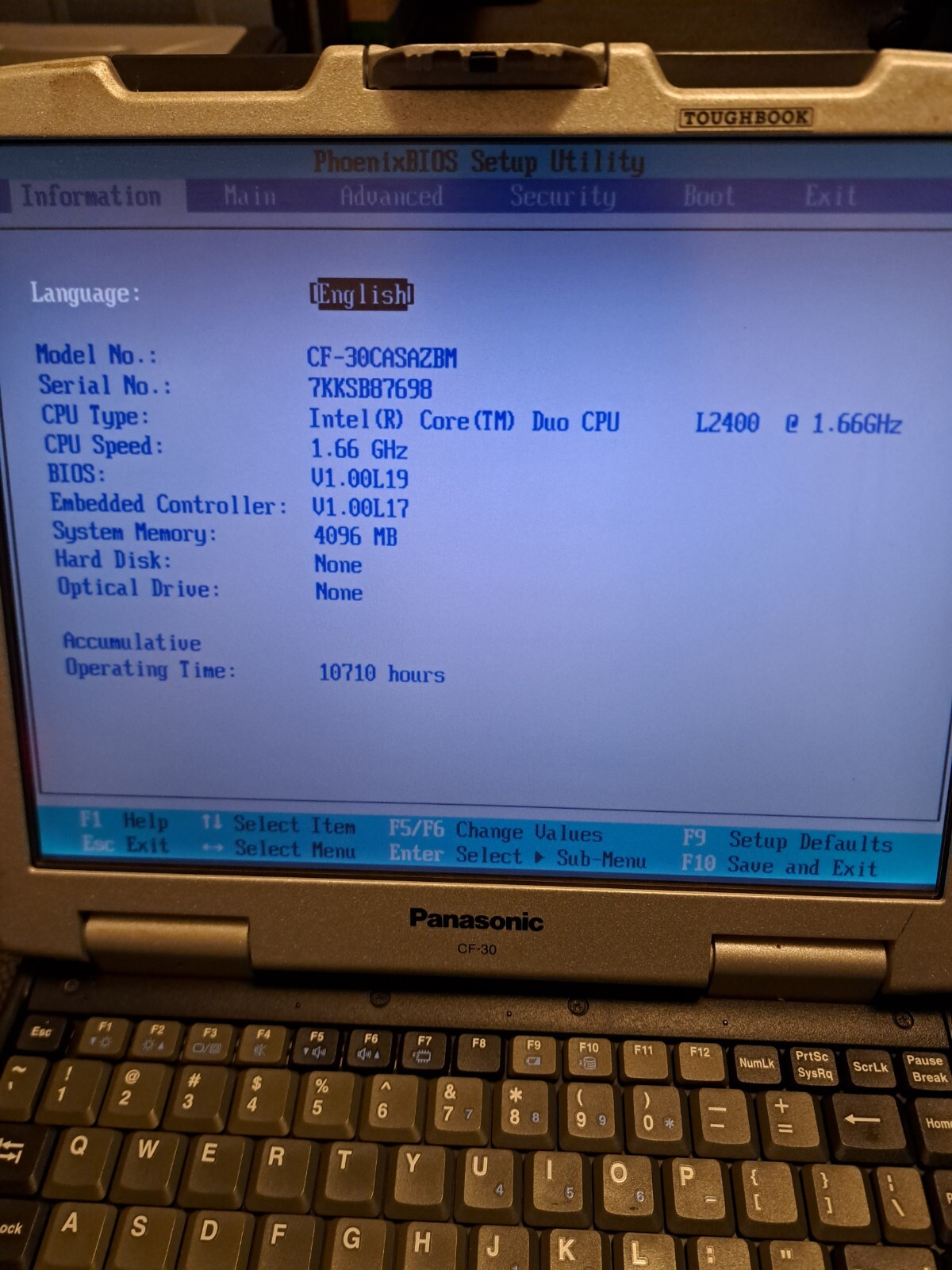 Panasonic ToughBook-CF30 NO HDD Free Ship