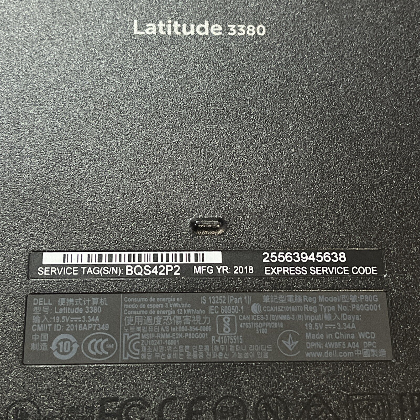 DELL LATITUDE 3380 INTEL CORE I5-7200U 2.50GHZ 8GB RAM NO HD