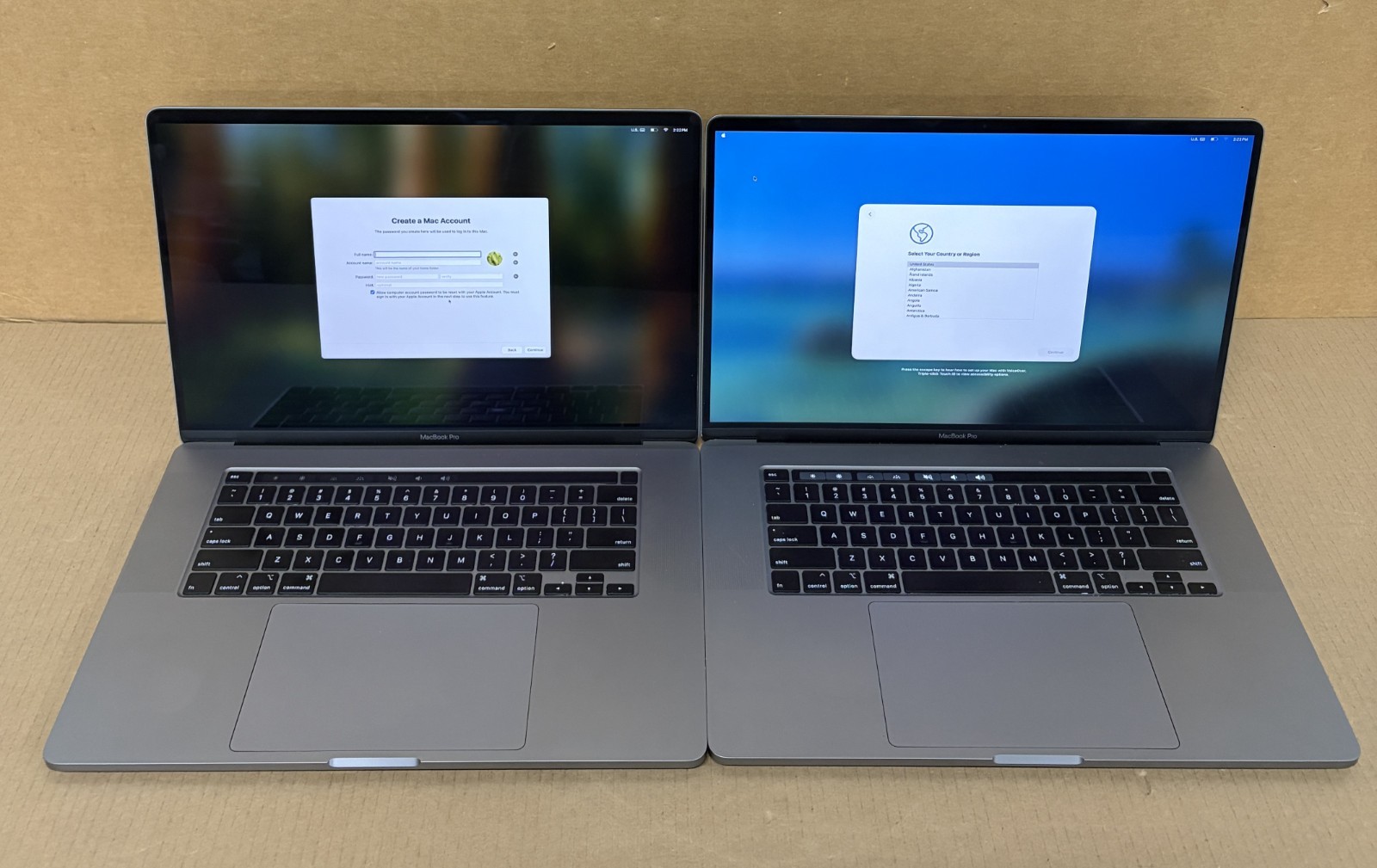 Lot of 2 Apple MacBook Pro A2141 i9-9880/ i7-9750H | 32GB/16GB | 1TB/500GB H