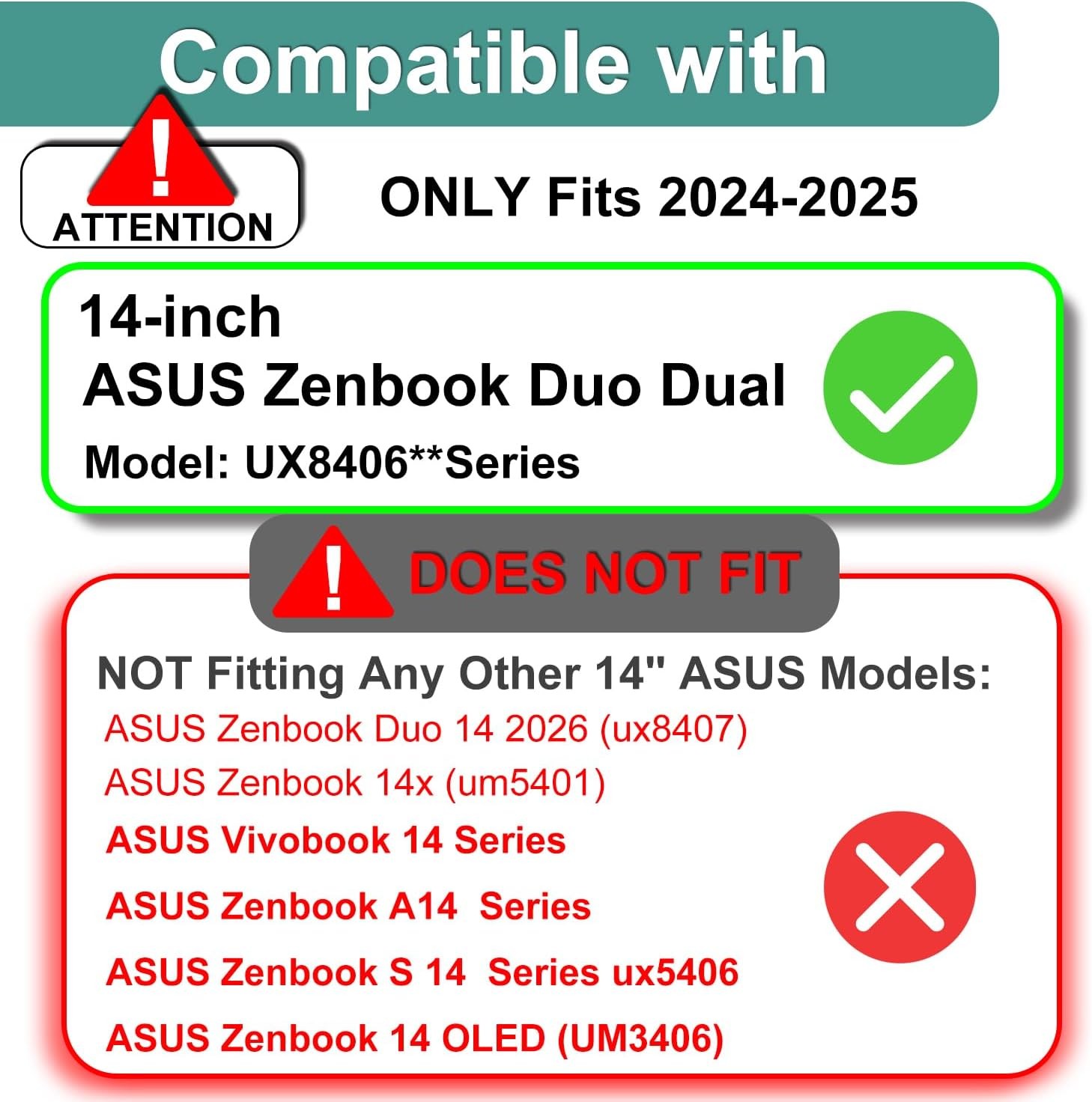 Screen Protector for ASUS Zenbook Duo 14” 2-in-1 Laptop, Tempered Glass, Ultra C