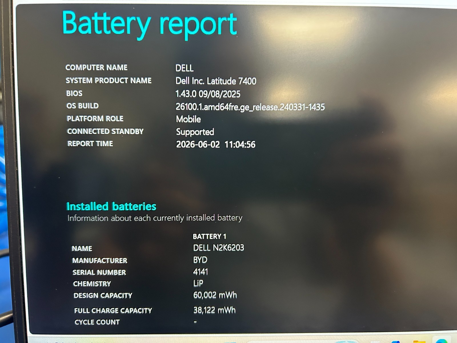 Latitude 7400, 14 Inch Screen, i7-8650U 1.90 GHz, Intel(R) UHD Graphics 620