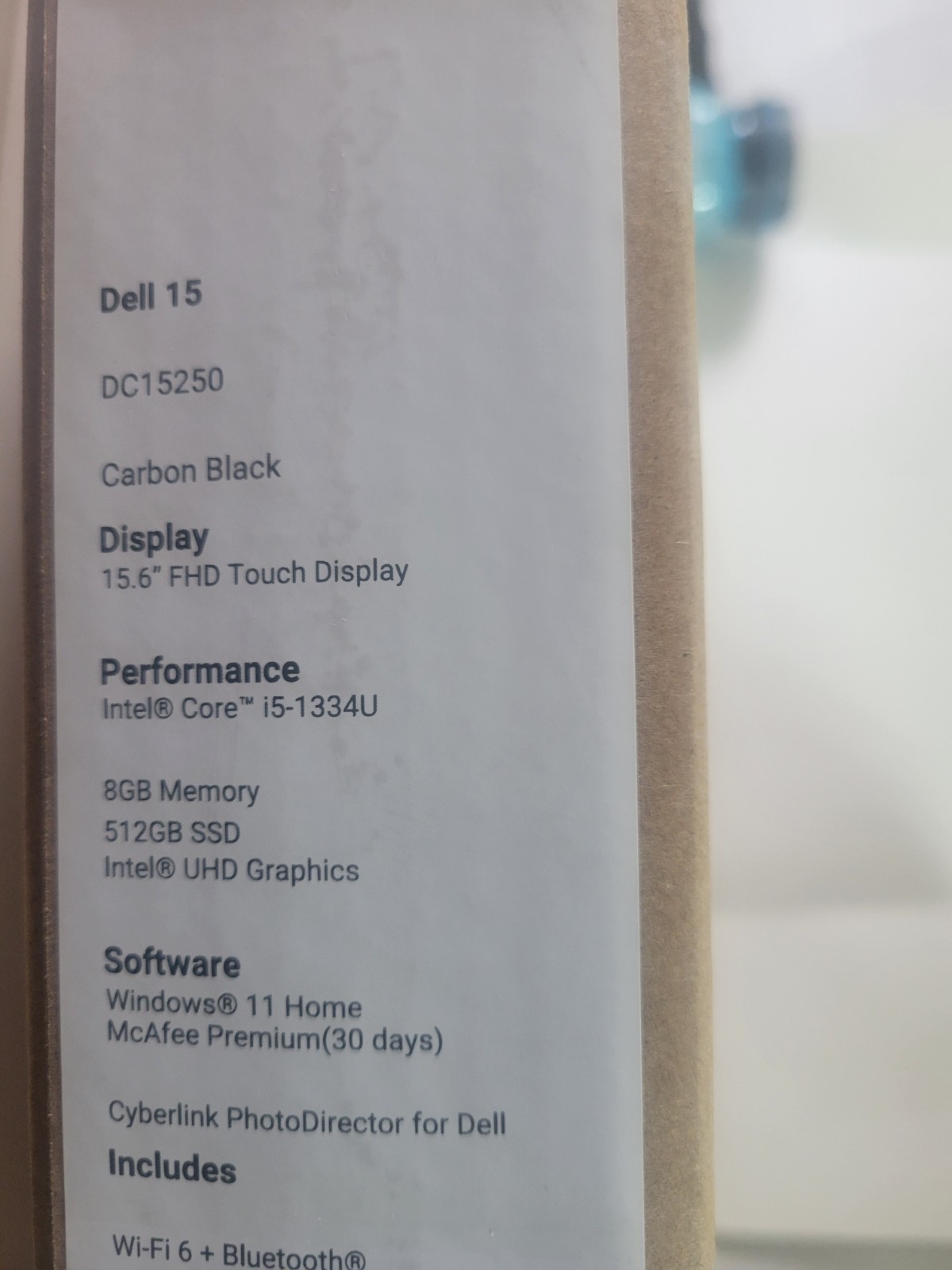 Dell 15 Laptop Computer DC15250 15.6″ 8 GB 512 GB SSD Windows 11 Intel Core3 NEW