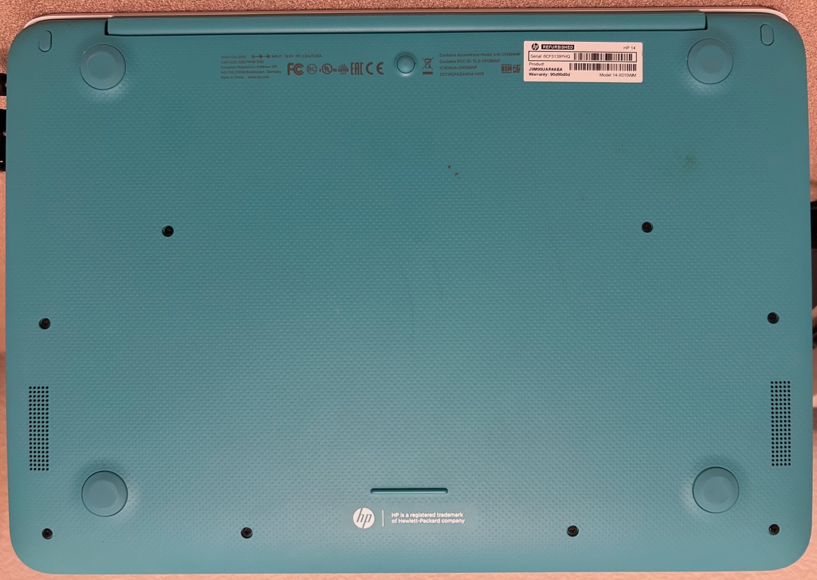 HP Chromebook 14-x010wm – NVIDIA Tegra K1 @ 2.3 GHz – 2 GB RAM – BATTERY FAILED