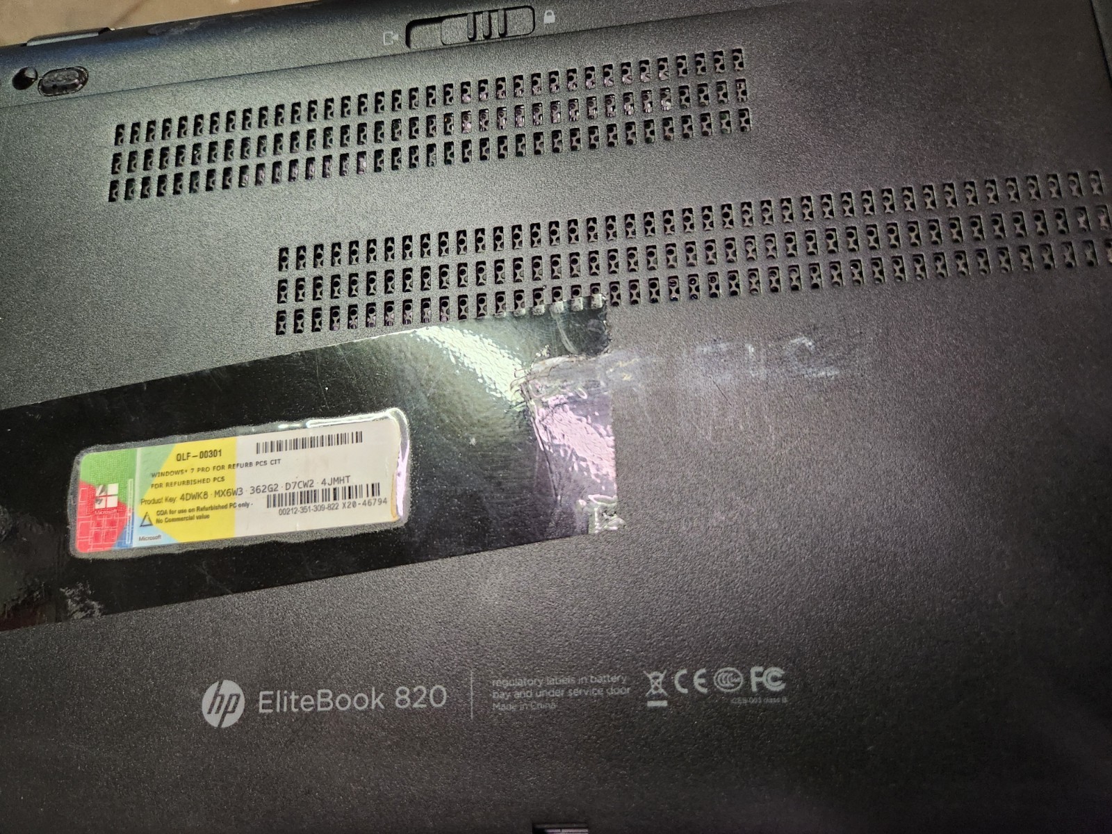 HP EliteBook 820 G1 Intel Core i5-4200U 8GB 500GB HDD W10/Good Battery & AC Pwr