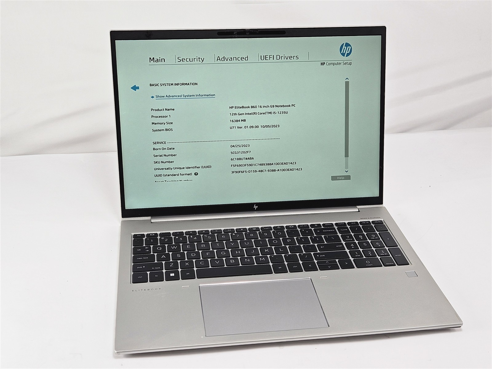 HP EliteBook 860 G9 i5-1235U 16GB 512GB SSD 16″ Pro Notebook