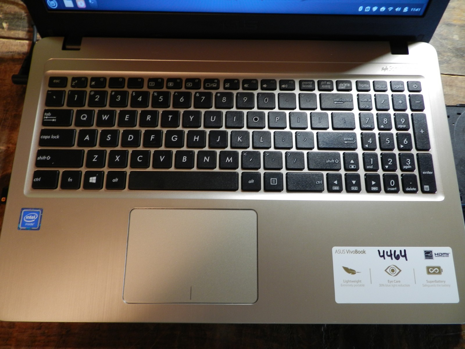 ASUS Vivobook 15 X540MA Intel Celeron N4000 1.10GHzx2/4 Gigs of Ram/128 SSD