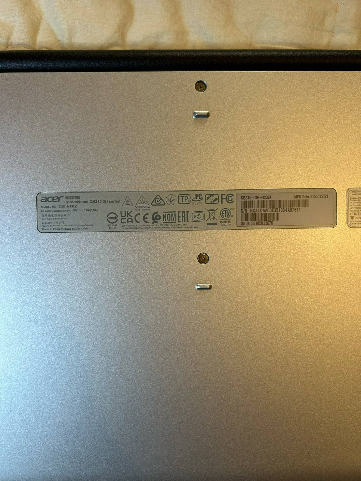 Acer Chromebook 315 CB315-4H-C9FX | 15.6″ HD | Intel N4020 | 4GB RAM | 64GB eMMC