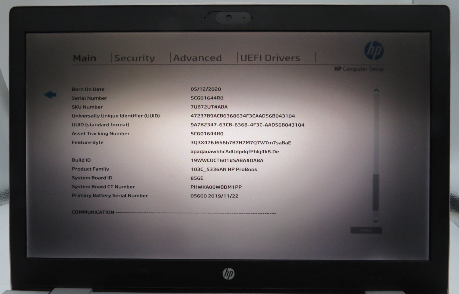 HP ProBook 650 G5 _ i5-8365U @ 1.6 _ 8GB RAM _ 480GB SSD _ No OS *READ