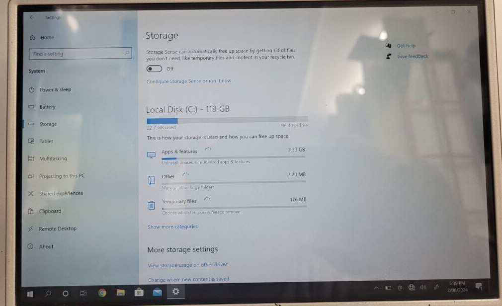 Panasonic Toughpad FZ-G1 MK1 Core i5 4GB RAM 128GB SSD Industrial Rugged Tablet