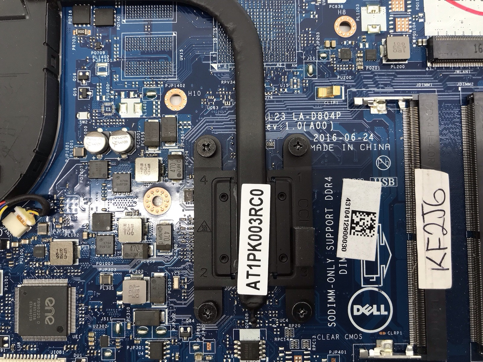 Dell Inspiron 5765 5565 5000 15.6″ AMD A9-9400 2.4GHz Motherboard LA-D804P KF2J6