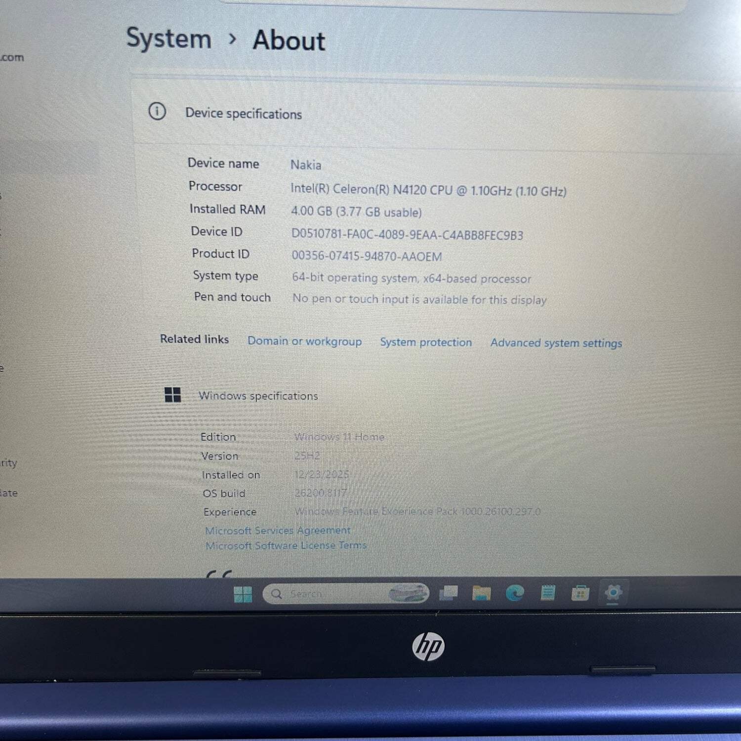 HP ProBook 14-cf2111wm 14″ intel celeron n4120 1.1GHz 4GB RAM 64GB Intel Arc