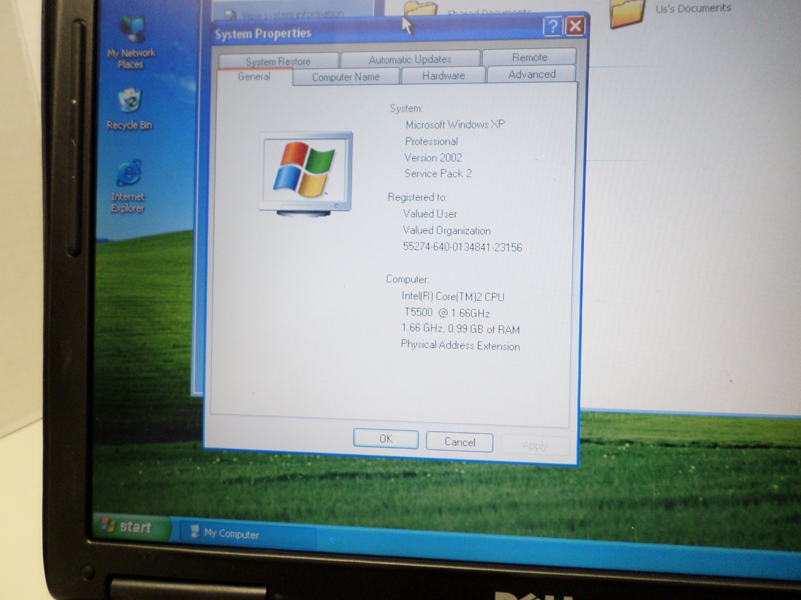 Dell D520 (1.66GHz/1GB/80GB/DVDROM) XGA, SERIAL Port, WINDOWS XP Pro