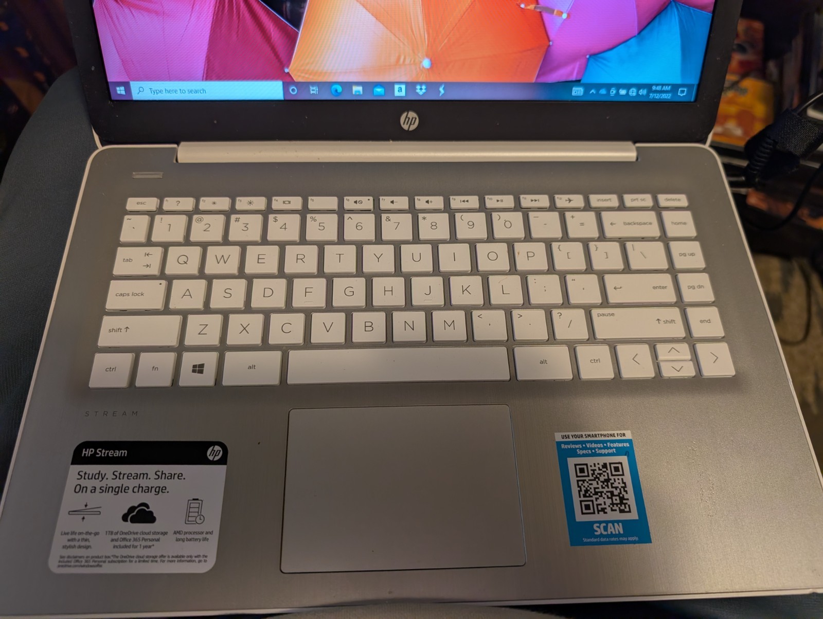 HP Stream 14-DS0030NR Laptop 14-inch HD, A4-9120e, 4GB SDRAM, 32GB SSD, Win10