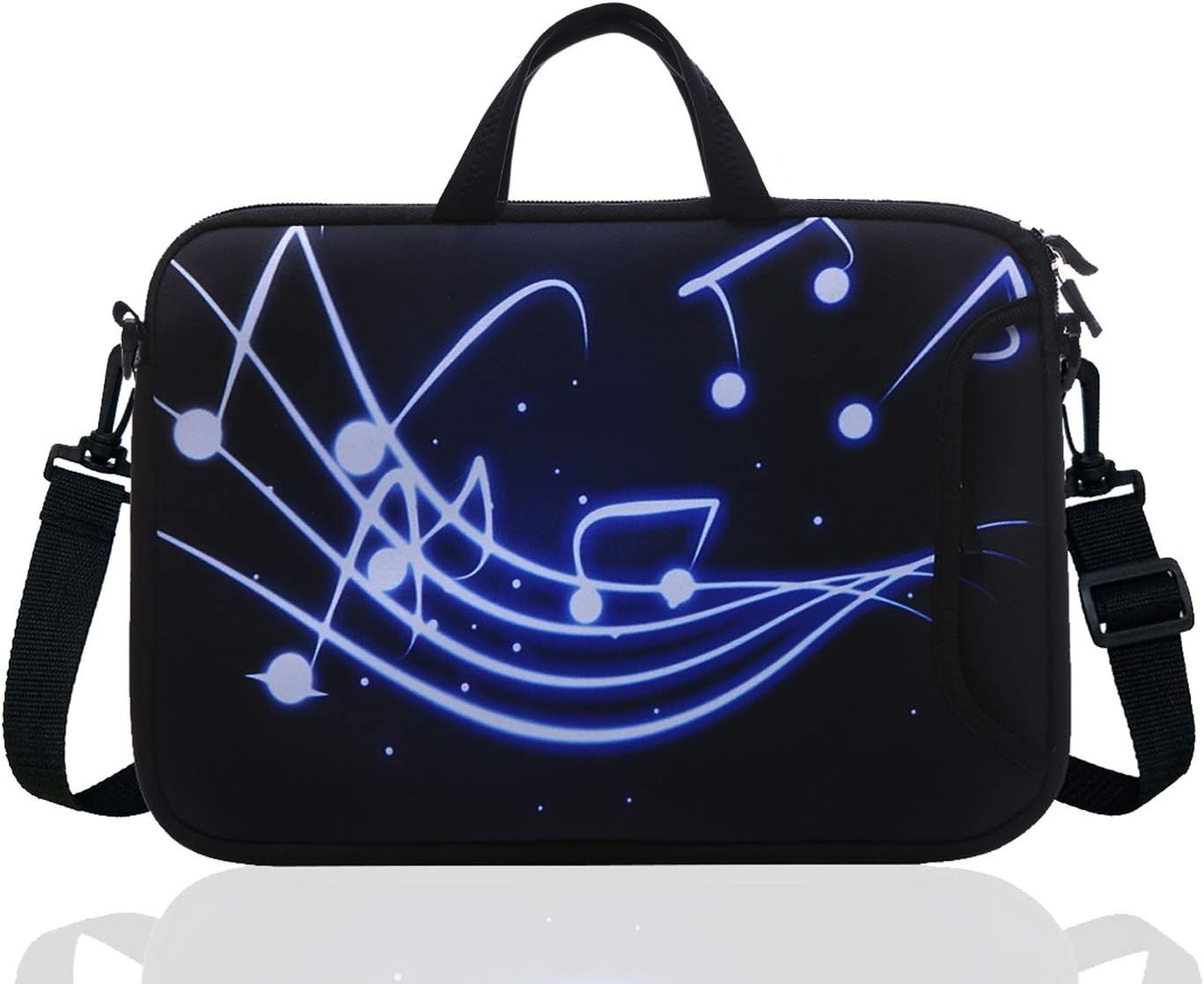 Purple Flower Neoprene Laptop Shoulder Messenger Bag Case Sleeve for 17-Inch Ace