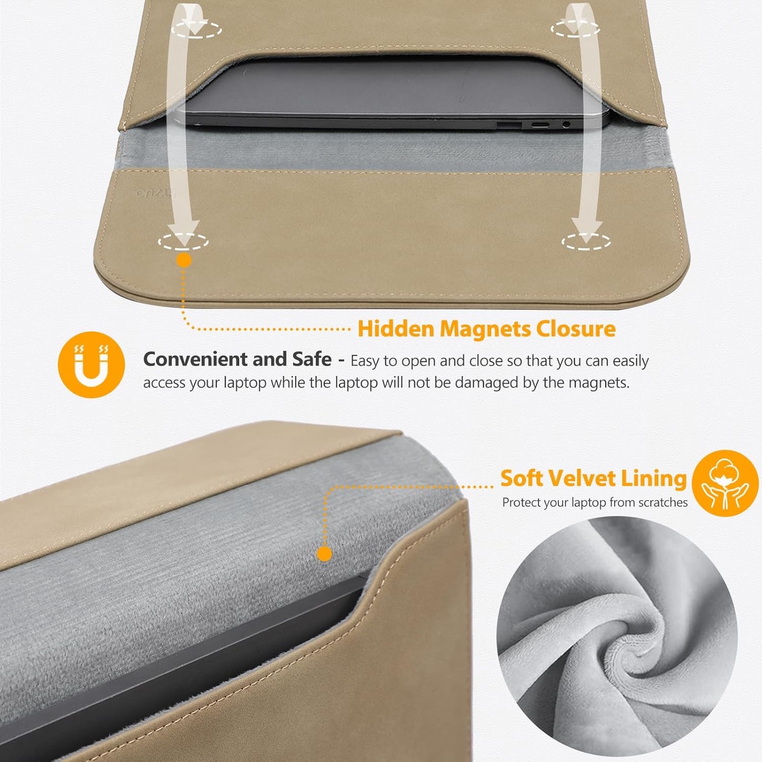 15-16 Inch Laptop Sleeve for MacBook Pro 16 M5/M4/M3/M2/M1 Pro/Max A3428 A3429