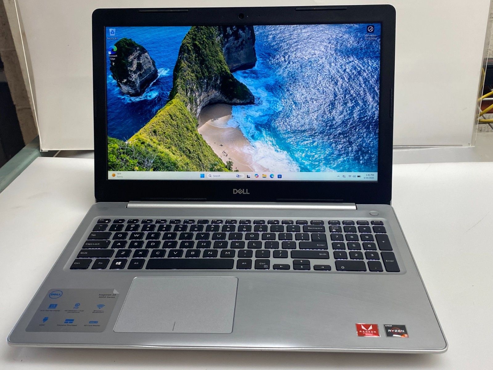 DELL INSPIRON 5575 RYZEN5-2500U@2.00GHz 8GB RAM 256GB SSD NVMe W11H