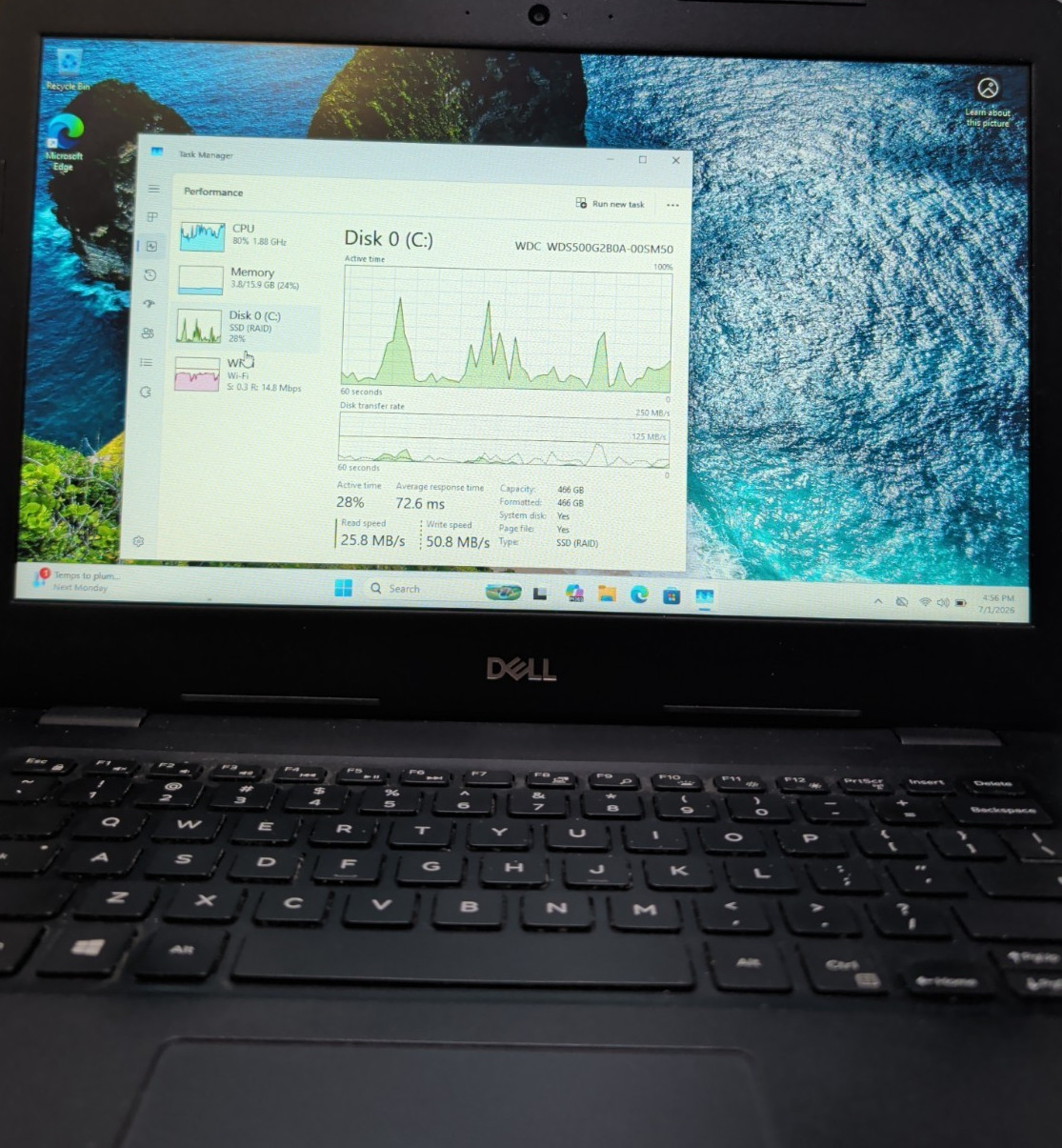Dell Latitude 3490 15.6″ Laptop /Intel i5-7200U/16GB RAM/500GB SSD /Win 11 Pro