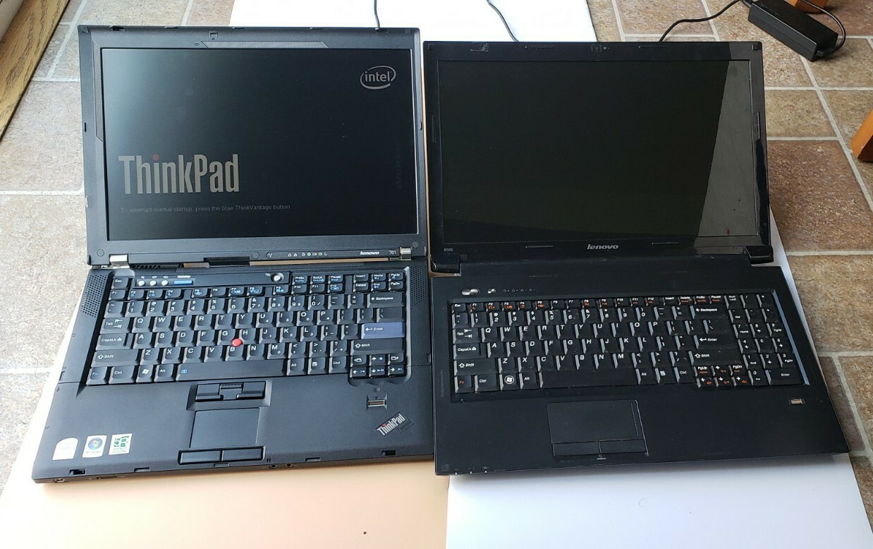 Lot 2 Lenovo Thinkpad B560/T61 3GB RAM 0GB HDD REPAIR or PARTS