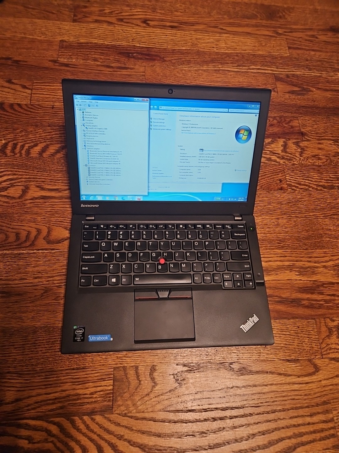 Lenovo ThinkPad X250 12.5″ Intel i7 8GB RAM 256GB SSD Windows 7 Ready to Use