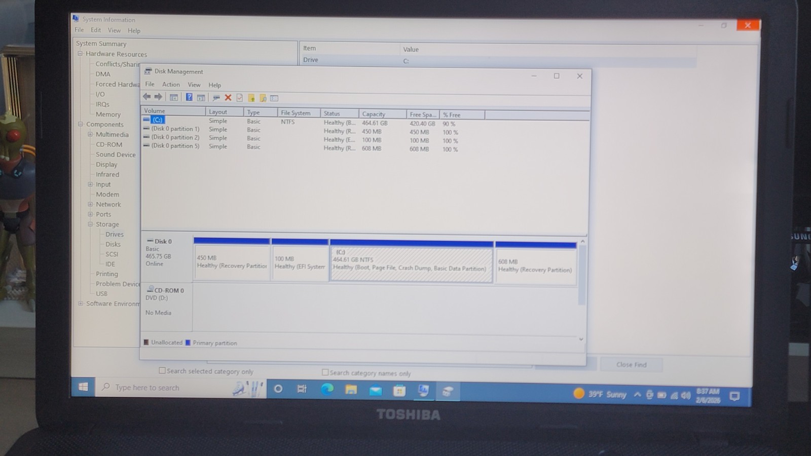 2x Toshiba Satellite C855D Laptop AMD E2-1800 1.7 GHz 8GB RAM 500/300 GB Win 10