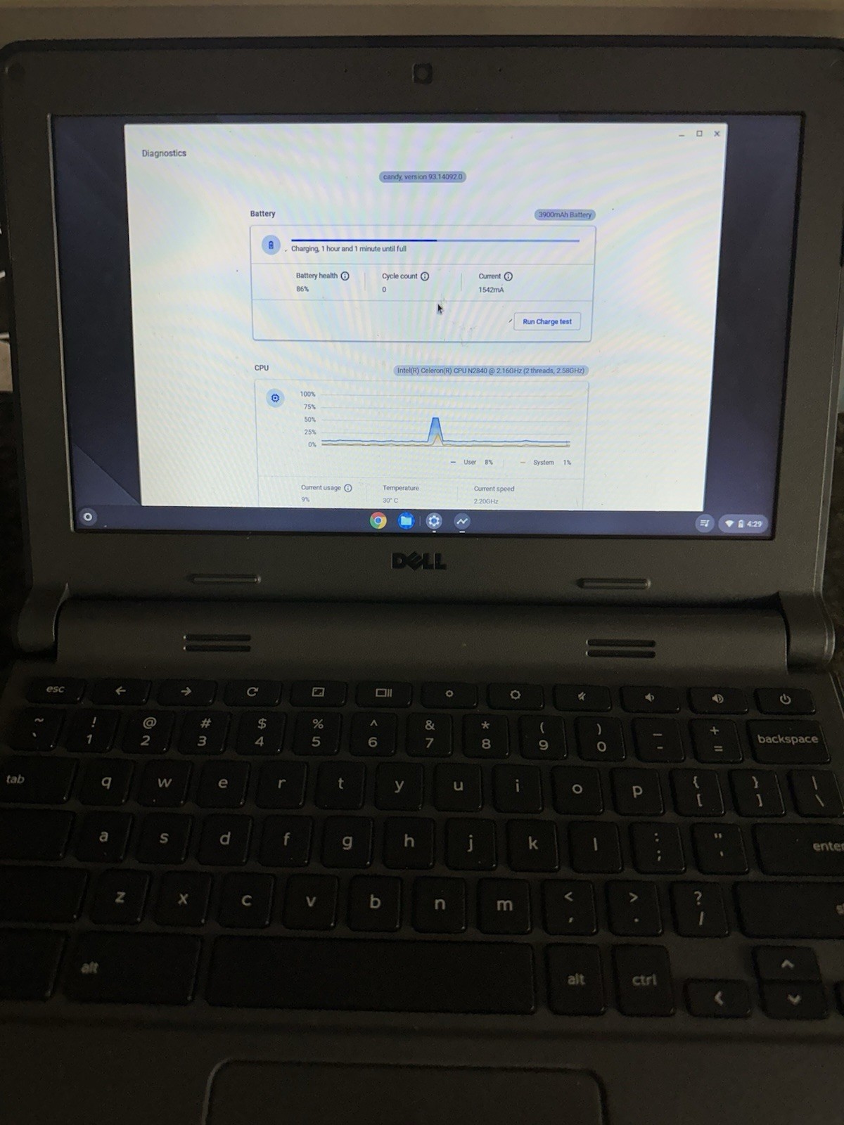 Dell Chromebook 11 3180 11.6″ Intel Celeron 4GB 16GB eMMC Chrome OS Black Laptop