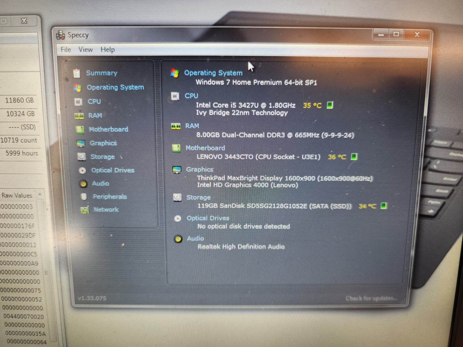 Lenovo ThinkPad X1 Carbon 1st Gen 14″ HD+ I5-3427U 128GB SSD 8GB Win7 READ!