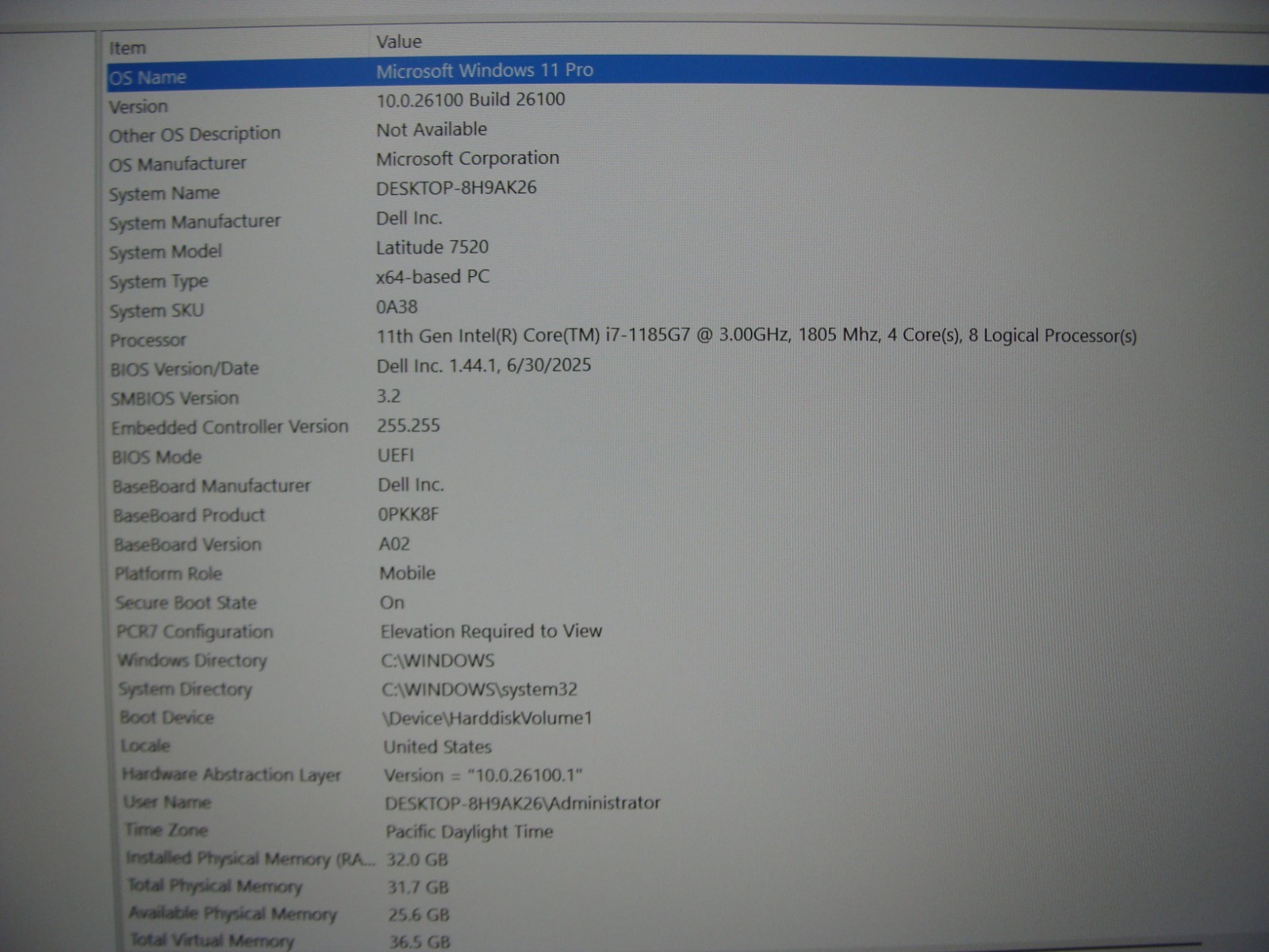 Dell Latitude 7520 15.6″FHD TOUCH core i7-1185G7 3GHz 32GB 1TB SSD +Charger