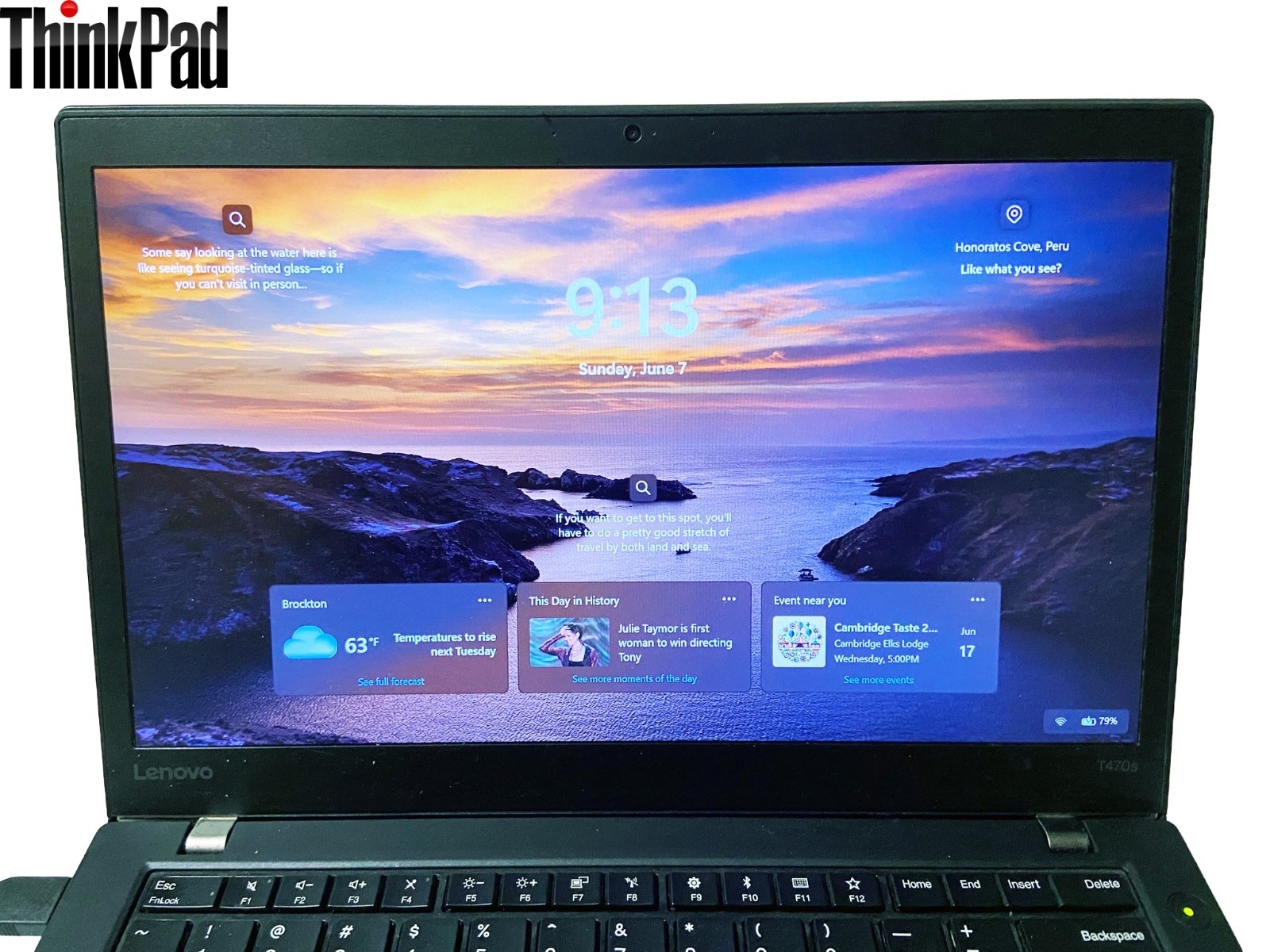 Lenovo Thinkpad T470s (256GB SSD) Intel Core i5-6300U @2.40 Ghz, 8GB Ram Laptop