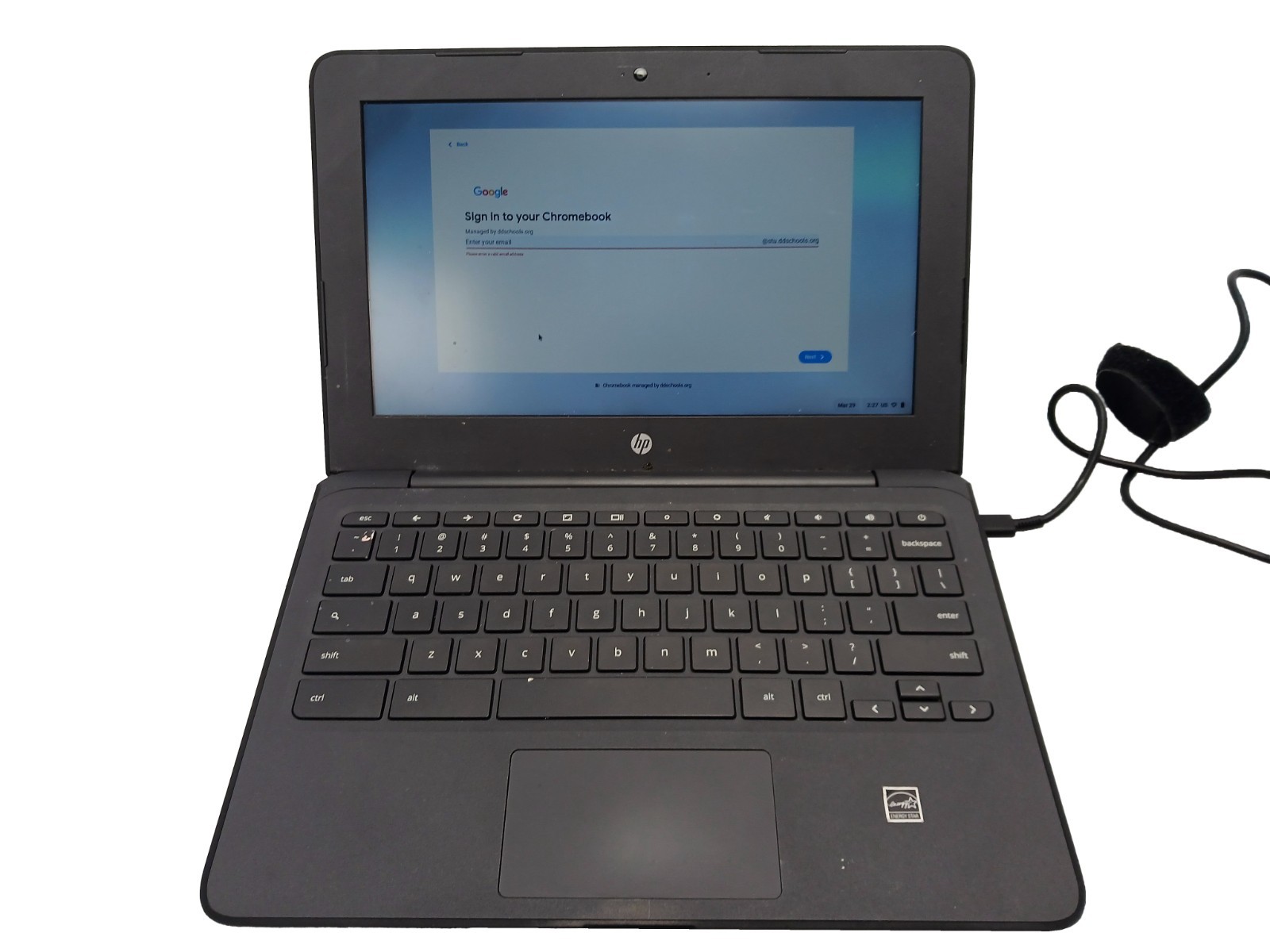 HP Chromebook 11A GG EE 11″ Chrome OS 4GB / 16GB SSD with Power Adapter – WORKS