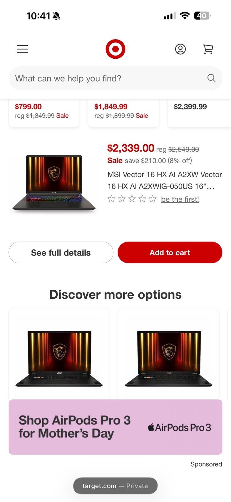 MSI Vector 16 HX AI (2025) | Ultra 9 | RTX 5070 | 32GB RAM | QHD+ 240Hz | 1TB