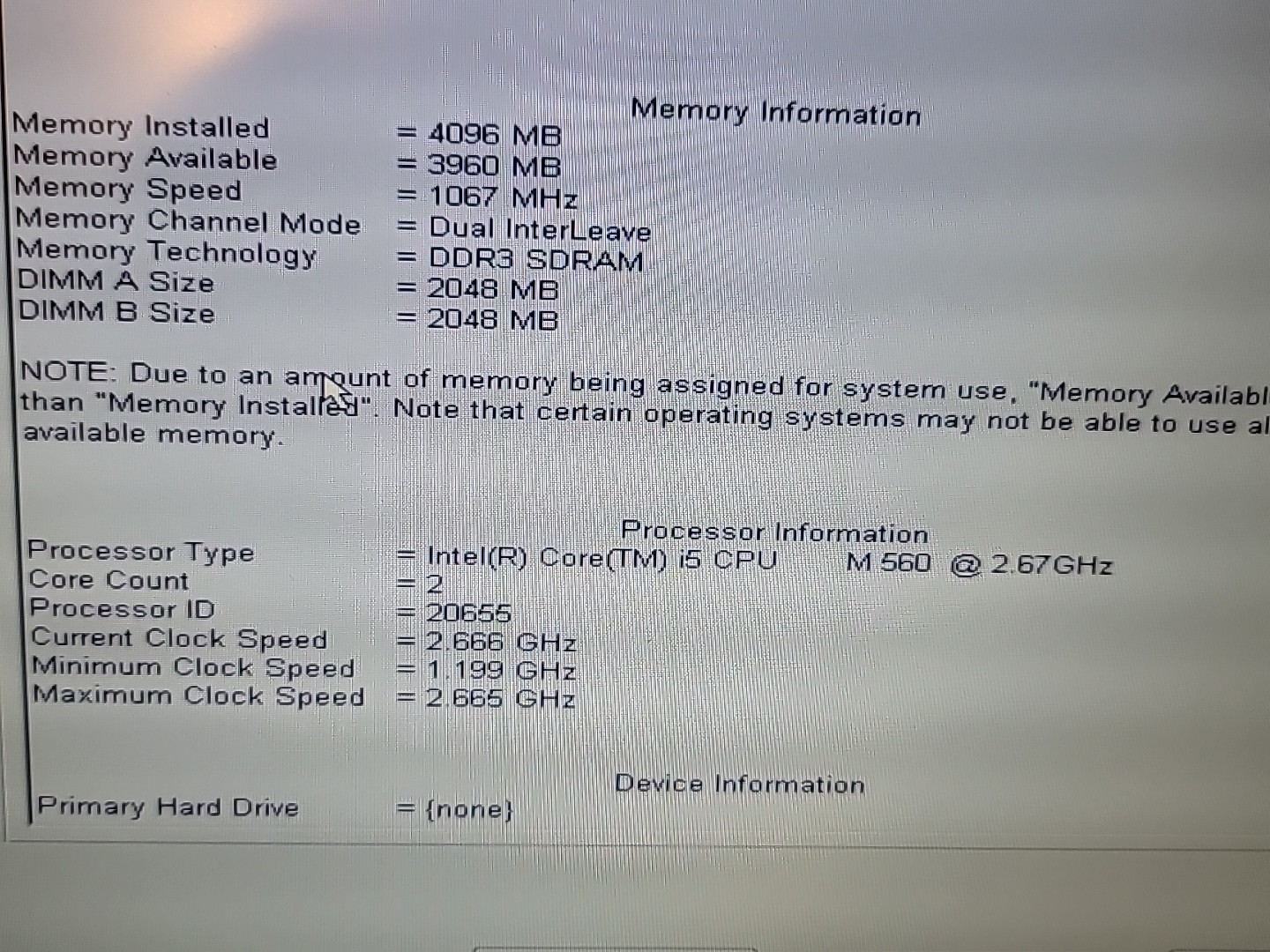 Dell Latitude E6510 Core i5-M560 4GB RAM, 160GB HDD, NVIDIA NVS 3100M, Win10Pro