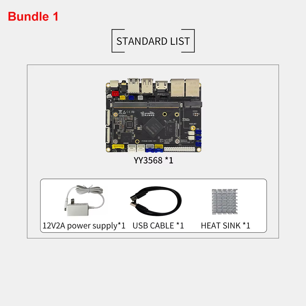 YY3568 Dual Gigabit Ethernet Development Board RockChip RK3568 SoC with Expandab