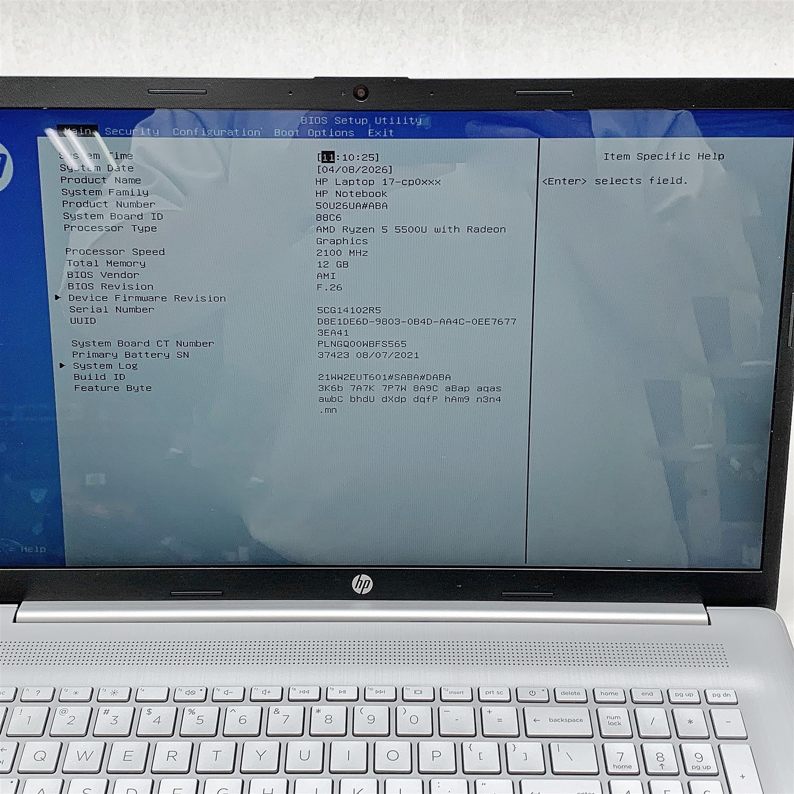 HP 17-cp0035cl Laptop AMD Ryzen 5500U 2.10GHZ 17.3″ 12GB 512GB NVMe Windows 11