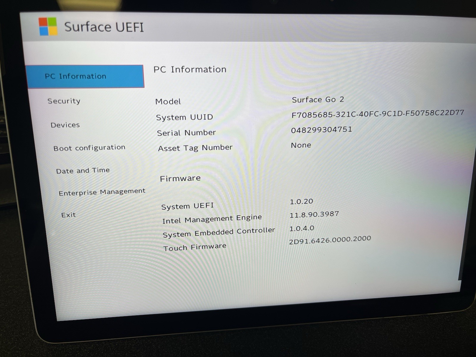 Microsoft 1926 Surface Go 2 Pentium 4425Y 1.70Ghz 4GB Ram 64GB FOR PARTS #2