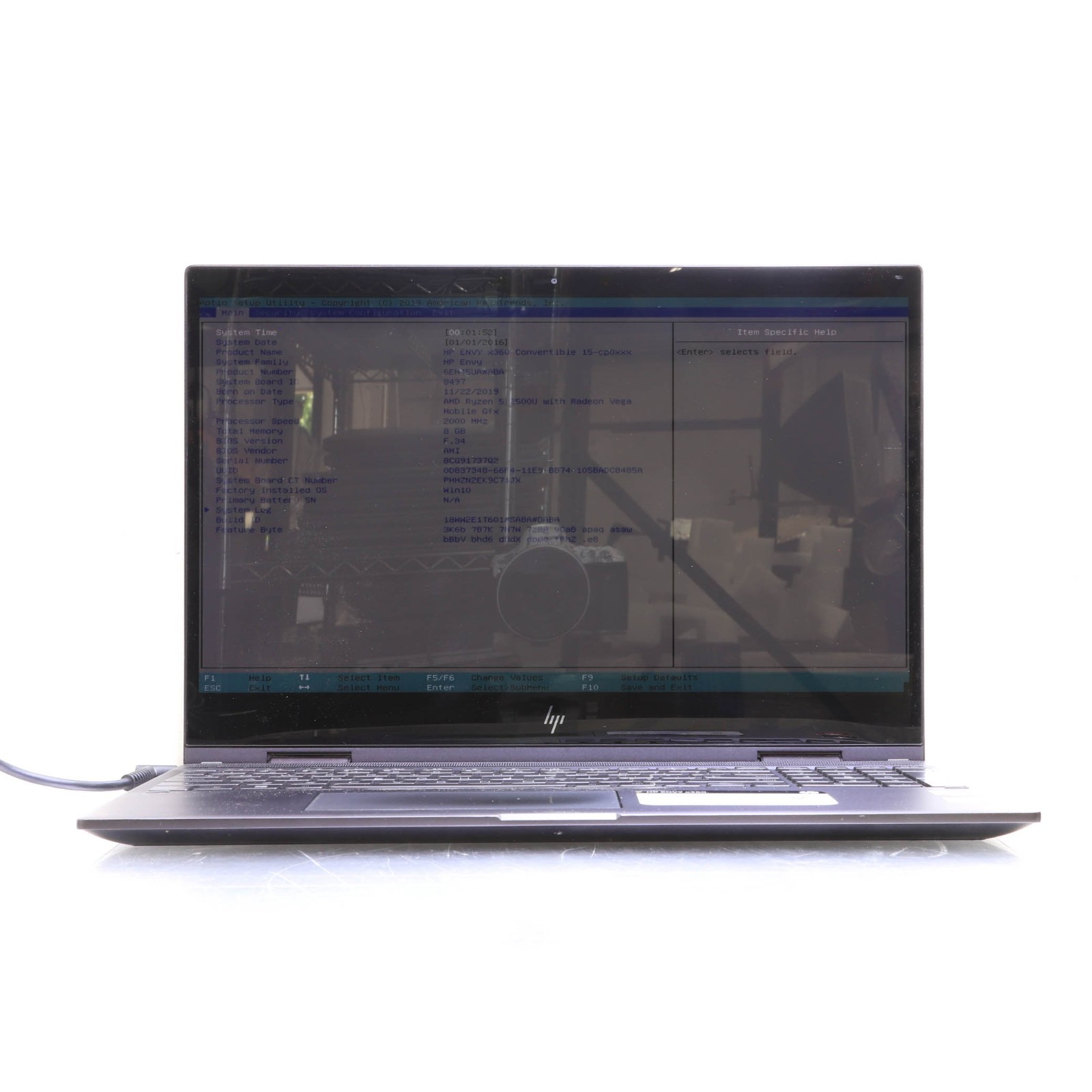 HP ENVY X360 CONVERTIBLE 15 RYZEN 5 2500U 8GB **READ** T6-B6