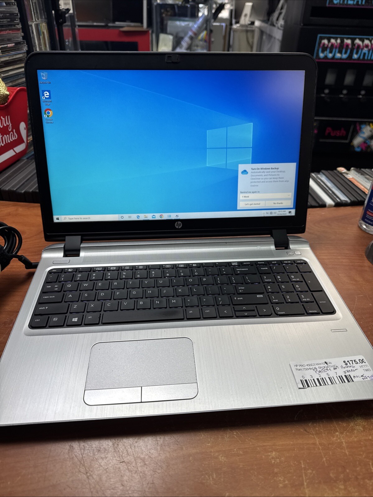 HP ProBook 450 G3 Intel Core i5-6200U @ 2.30 4GB 500GB HDD Win10 PARTS/REPAIR