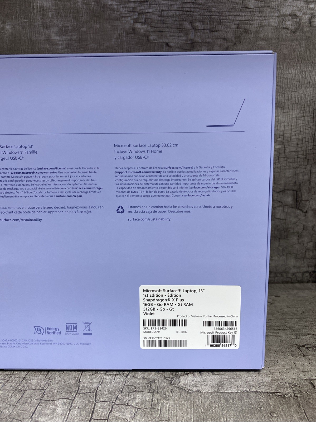 Microsoft 13″ Surface Laptop Snapdragon X Plus 8-Core, 16GB RAM, 512GB Violet