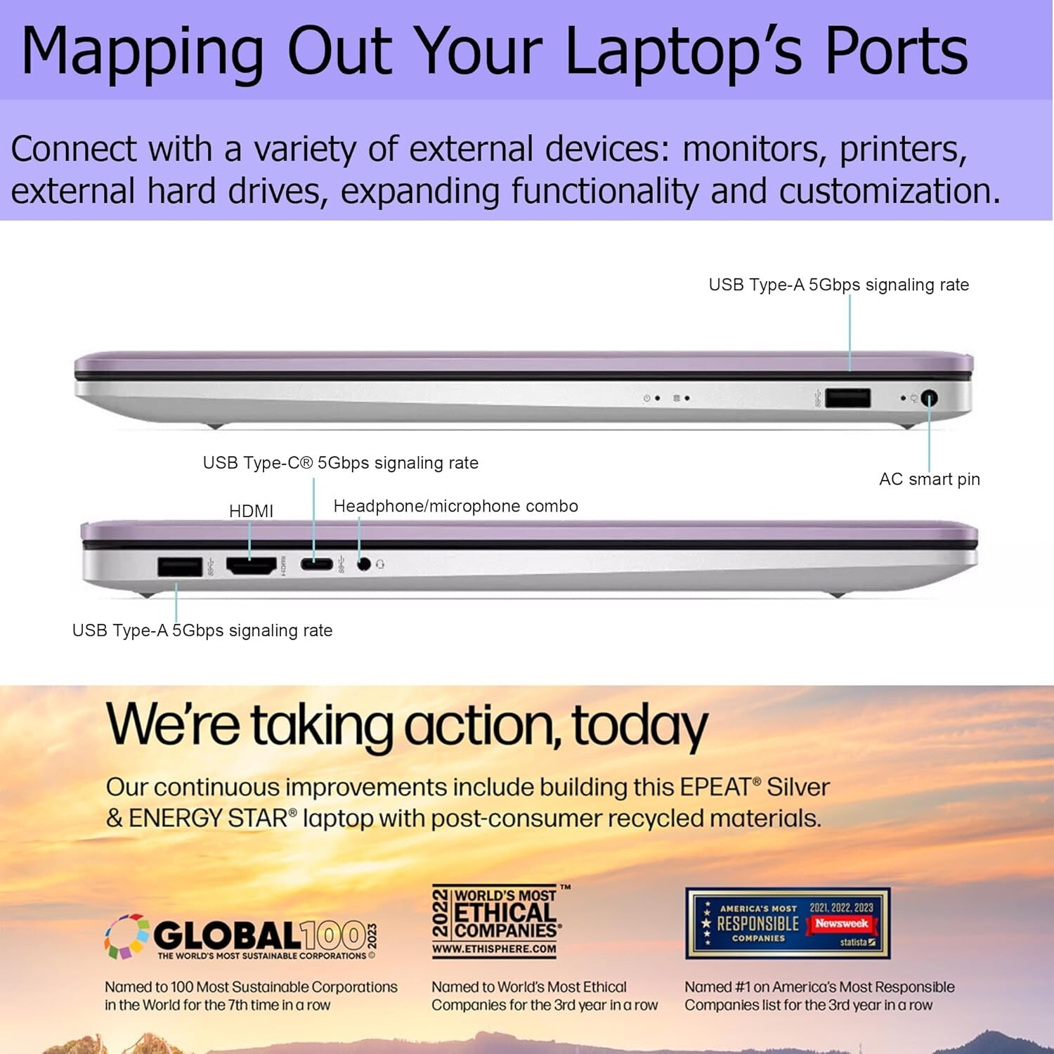 HP Laptop 17.3″ HD+ Intel N200 Up to 32GB RAM& 2TB SSD Win11 Pro+OFFICE Lavender