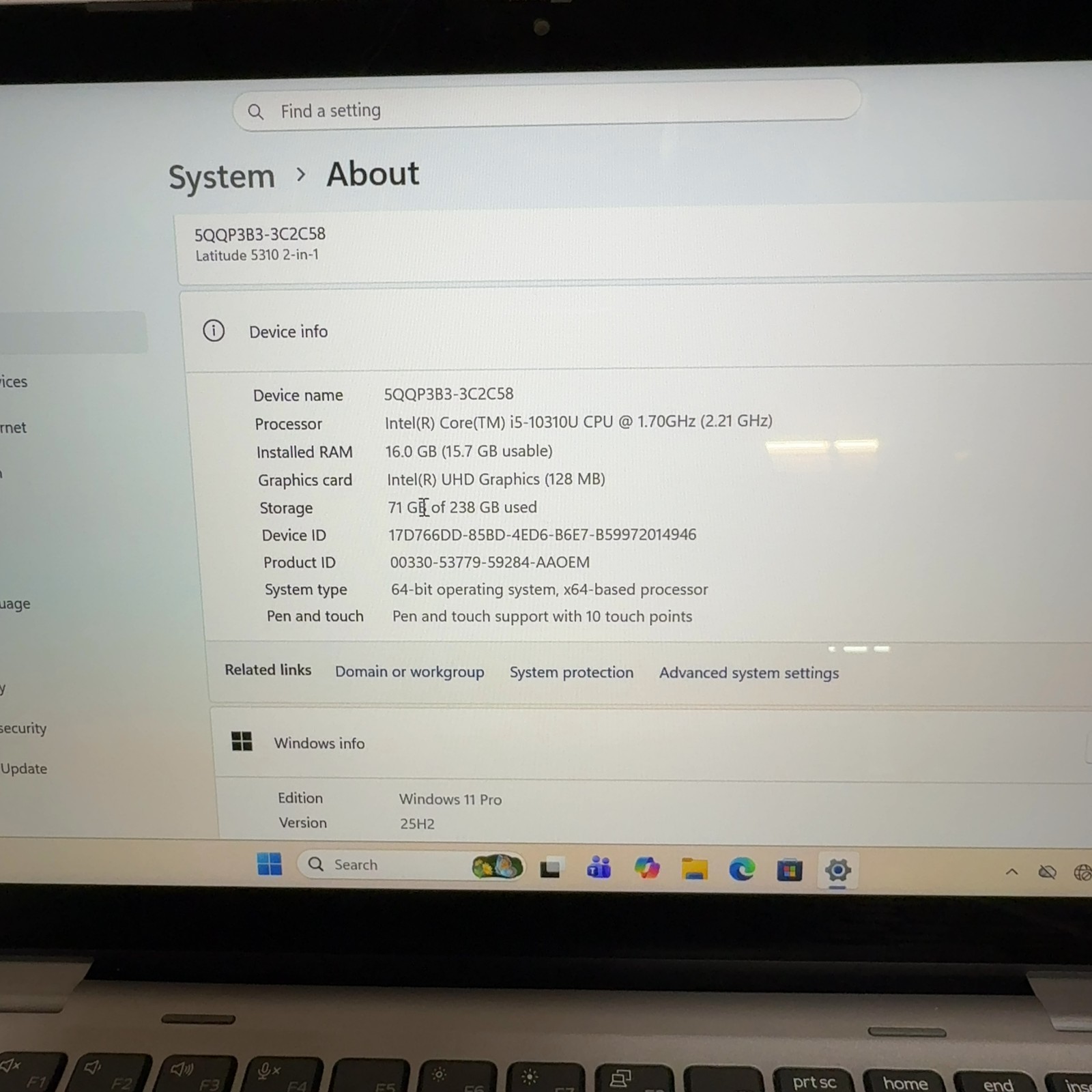Dell Latitude 5310 2-in-1 Laptop i5-10310U 1.7GHz 16GB RAM 256GB NVMe Win 11 Pro