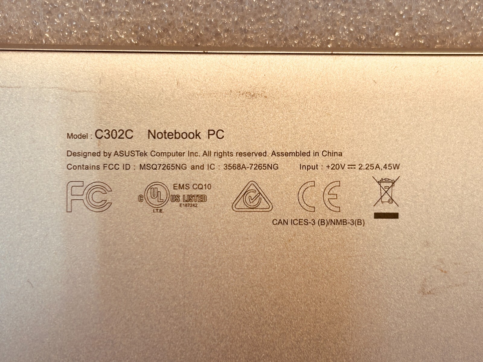 ASUS Chromebook Flip C302C Silver 12.5″ Screen Chrome OS Touchscreen Notebook PC