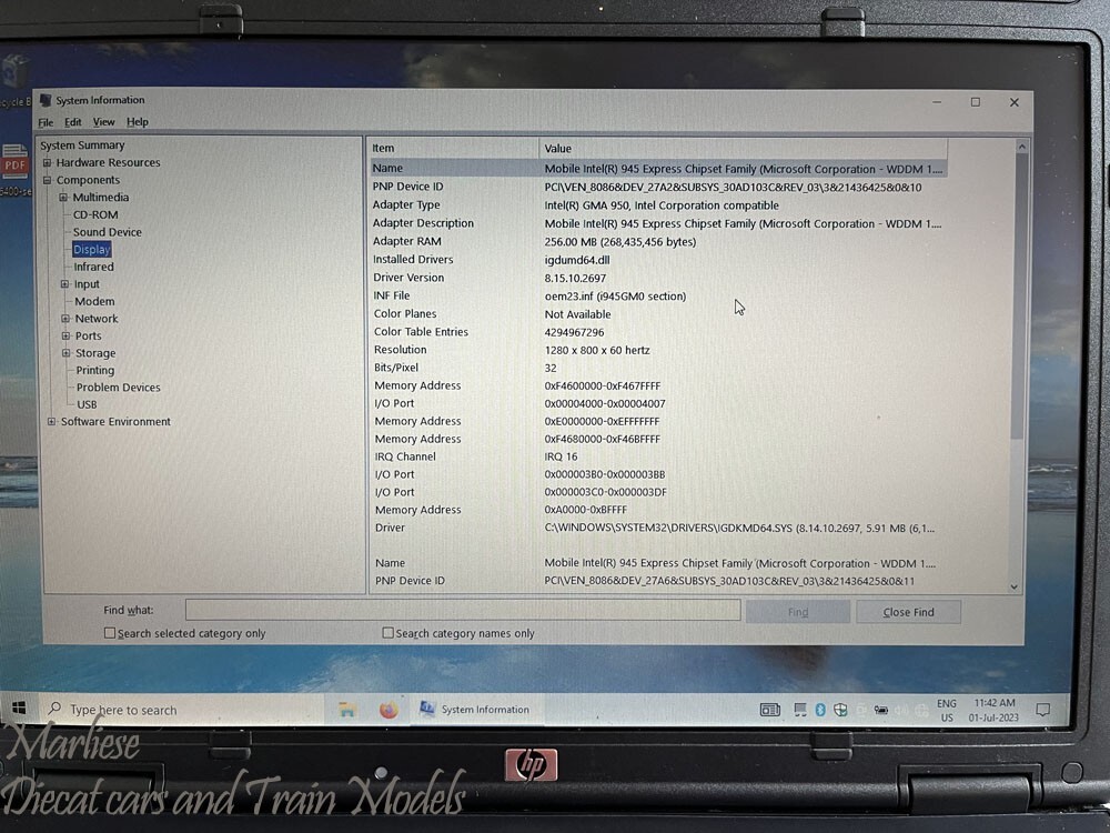 HP -NC6400- Laptop 14″ T5600 @ 1.83G 2.5GB RAM 80GB HDD Win 10 Pro W/ Docking