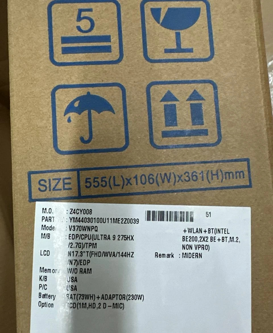 HIDevolution EVOC V3702B 17.3″ 144Hz Ultra 9-275HX RTX 5070 16GB 1TB